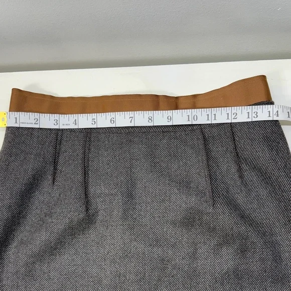 LOFT Gray and Tan Pencil Skirt - Picture 3 of 8